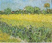 Vincent Van Gogh View of Arles with irises in the foreground painting
